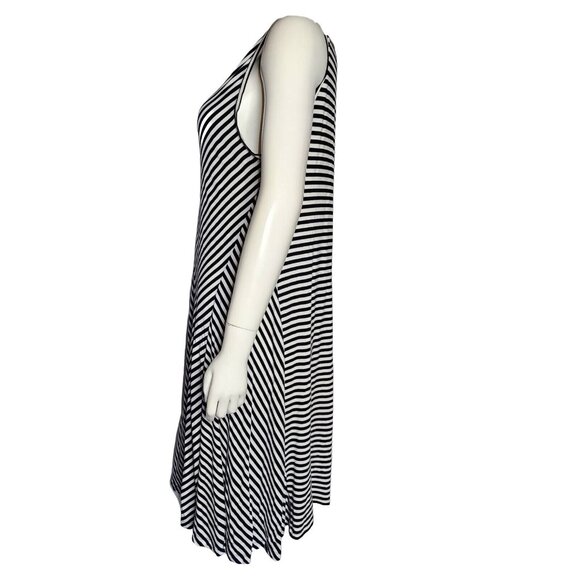 Style & Co Dress Womens Size XL Black White Striped Sleeveless Pullover Stretch - Picture 4 of 6